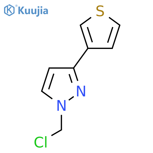 1-(chloromethyl)-3-(thiophen-3-yl)-1H-pyrazole structure