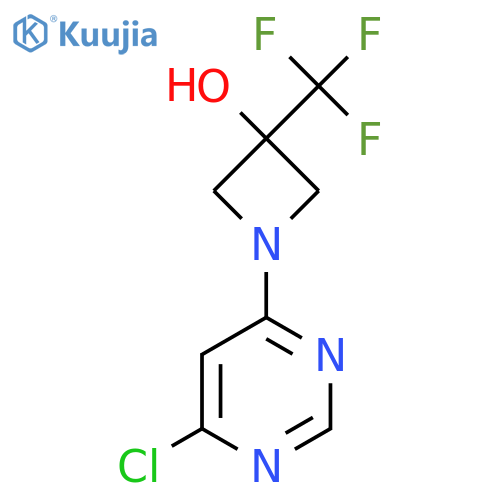 1-(6-Chloropyrimidin-4-yl)-3-(trifluoromethyl)azetidin-3-ol structure