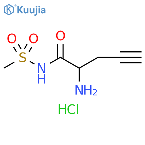 4-Pentynamide, 2-amino-N-(methylsulfonyl)-, hydrochloride (1:1) structure