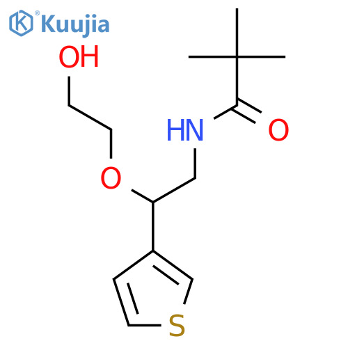 N-[2-(2-hydroxyethoxy)-2-(thiophen-3-yl)ethyl]-2,2-dimethylpropanamide structure