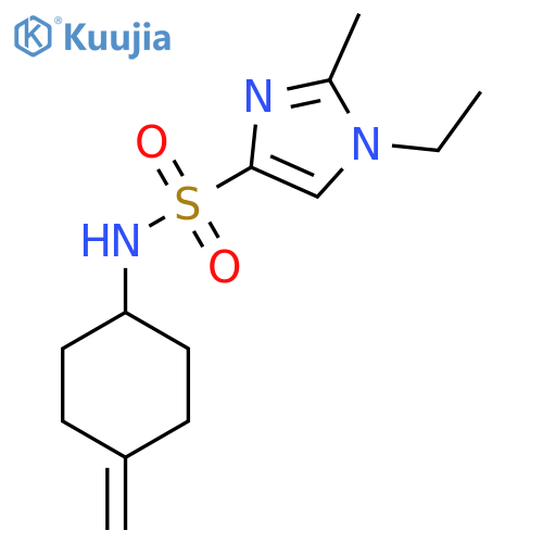 1-ethyl-2-methyl-N-(4-methylidenecyclohexyl)-1H-imidazole-4-sulfonamide structure