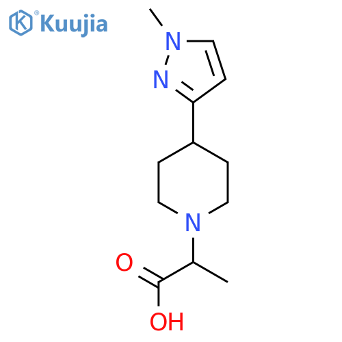 2-(4-(1-methyl-1H-pyrazol-3-yl)piperidin-1-yl)propanoic acid structure