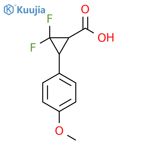2,2-Difluoro-3-(4-methoxyphenyl)cyclopropane-1-carboxylic acid structure