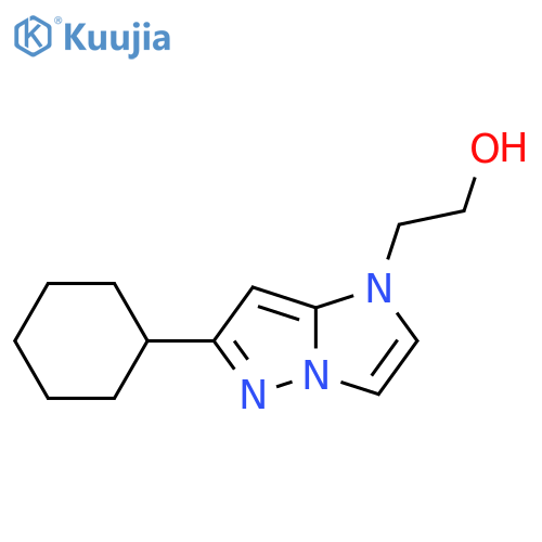 2-(6-cyclohexyl-1H-imidazo[1,2-b]pyrazol-1-yl)ethan-1-ol structure