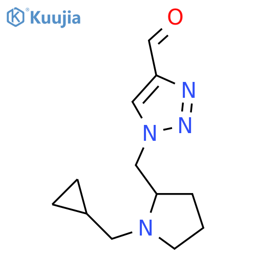 1-((1-(cyclopropylmethyl)pyrrolidin-2-yl)methyl)-1H-1,2,3-triazole-4-carbaldehyde structure