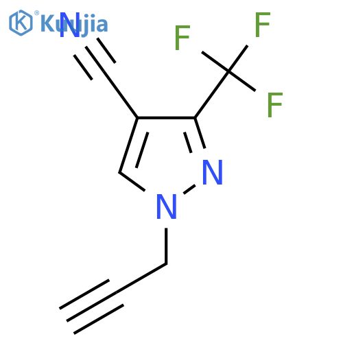 1-(Prop-2-yn-1-yl)-3-(trifluoromethyl)-1H-pyrazole-4-carbonitrile structure