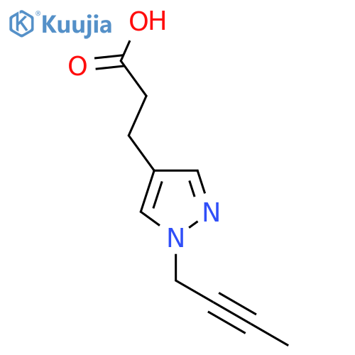 3-[1-(But-2-yn-1-yl)-1H-pyrazol-4-yl]propanoic acid structure