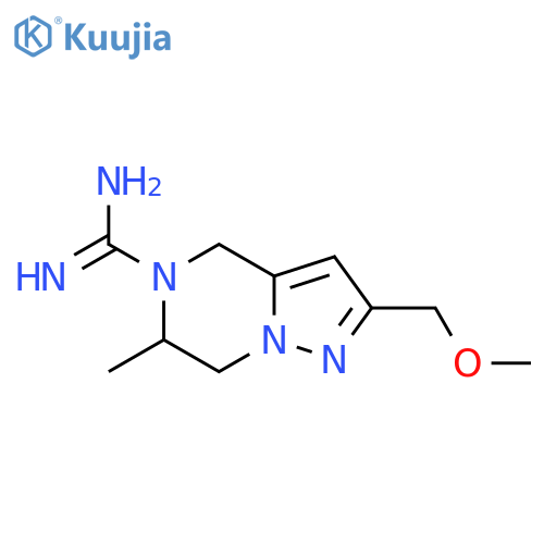 2-(methoxymethyl)-6-methyl-6,7-dihydropyrazolo[1,5-a]pyrazine-5(4H)-carboximidamide structure