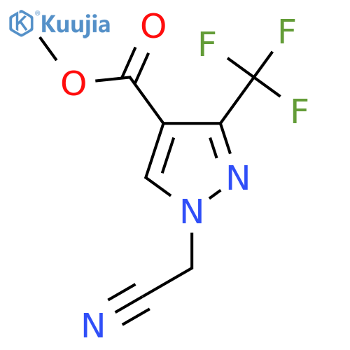 methyl 1-(cyanomethyl)-3-(trifluoromethyl)-1H-pyrazole-4-carboxylate structure