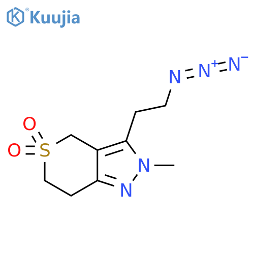 3-(2-Azidoethyl)-2-methyl-2,4,6,7-tetrahydrothiopyrano[4,3-c]pyrazole 5,5-dioxide structure