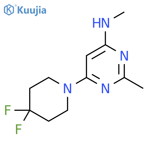 6-(4,4-difluoropiperidin-1-yl)-N,2-dimethylpyrimidin-4-amine structure