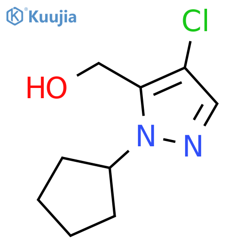 (4-chloro-1-cyclopentyl-1H-pyrazol-5-yl)methanol structure
