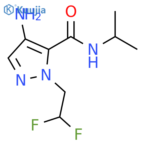1H-Pyrazole-5-carboxamide, 4-amino-1-(2,2-difluoroethyl)-N-(1-methylethyl)- structure