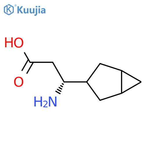 (3R)-3-amino-3-{bicyclo3.1.0hexan-3-yl}propanoic acid structure