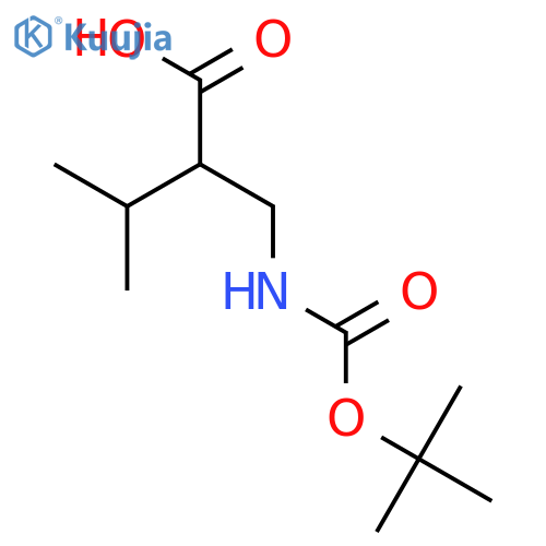 (S)-2-(((tert-Butoxycarbonyl)amino)methyl)-3-methylbutanoic acid structure