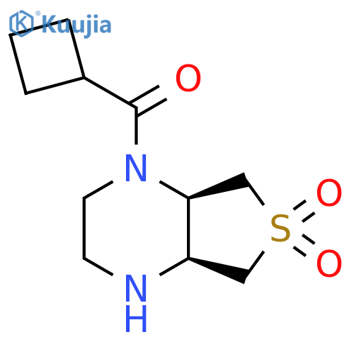 rac-(4aR,7aS)-1-cyclobutanecarbonyl-octahydro-6lambda6-thieno[3,4-b]piperazine-6,6-dione structure
