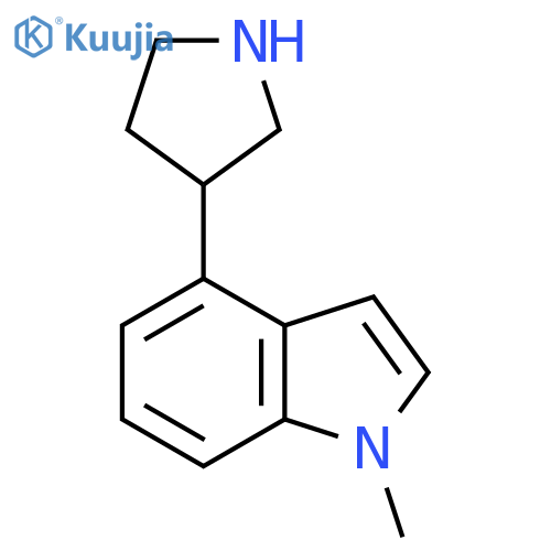 1-methyl-4-(pyrrolidin-3-yl)-1H-indole structure