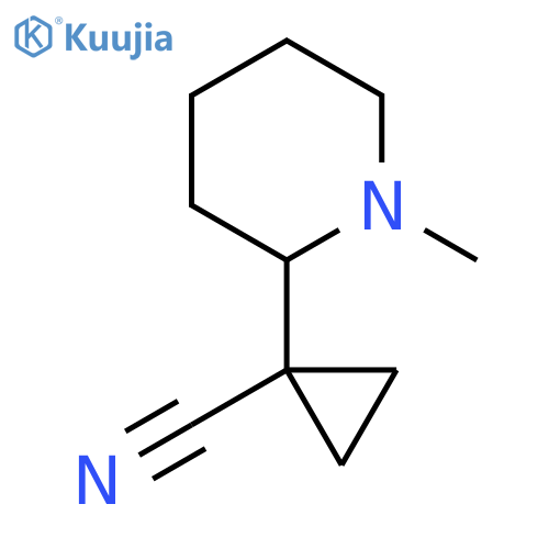1-(1-methylpiperidin-2-yl)cyclopropane-1-carbonitrile structure