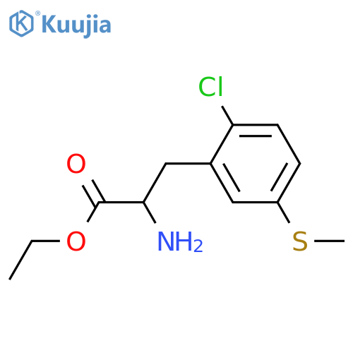 Ethyl 2-amino-3-[2-chloro-5-(methylsulfanyl)phenyl]propanoate structure