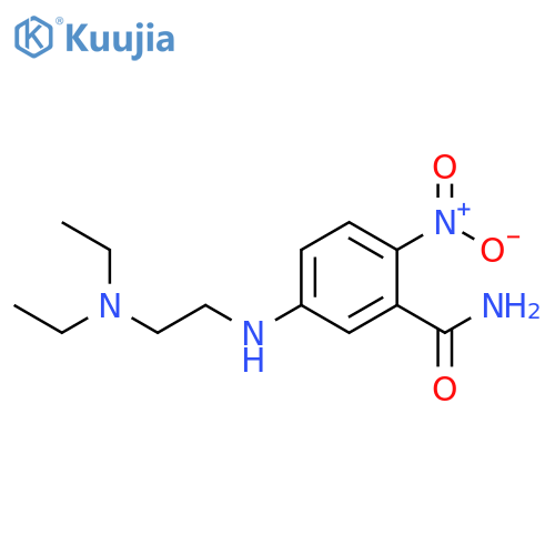 5-{2-(diethylamino)ethylamino}-2-nitrobenzamide structure