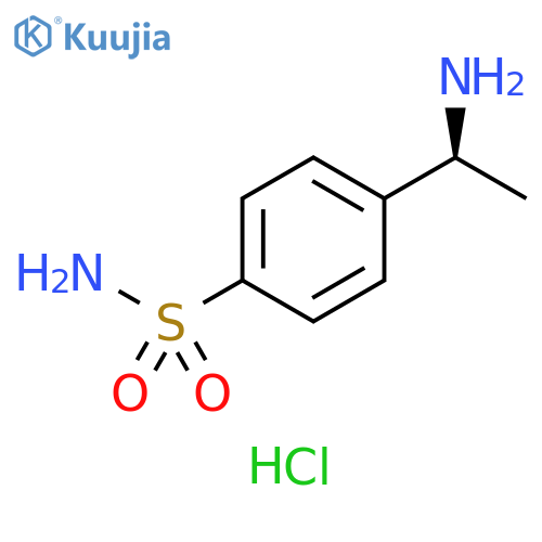 4-[(1S)-1-aminoethyl]benzene-1-sulfonamide hydrochloride structure