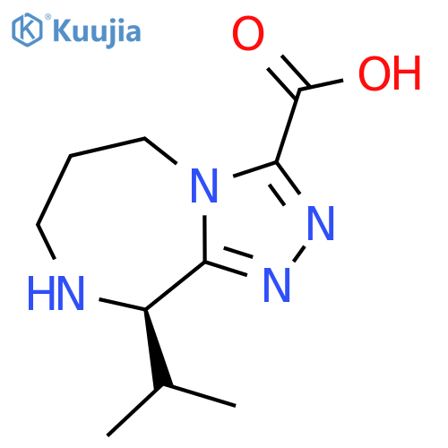 (9R)-9-(propan-2-yl)-5H,6H,7H,8H,9H-[1,2,4]triazolo[4,3-a][1,4]diazepine-3-carboxylic acid structure