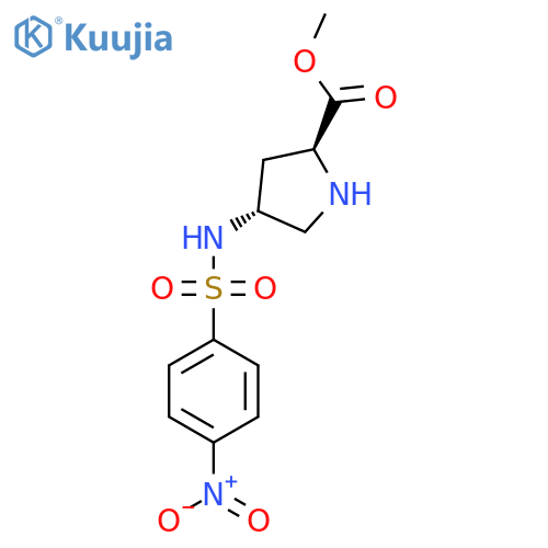 methyl (2S,4R)-4-(4-nitrobenzenesulfonamido)pyrrolidine-2-carboxylate structure