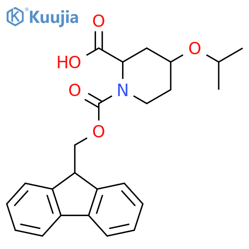 1-{(9H-fluoren-9-yl)methoxycarbonyl}-4-(propan-2-yloxy)piperidine-2-carboxylic acid structure
