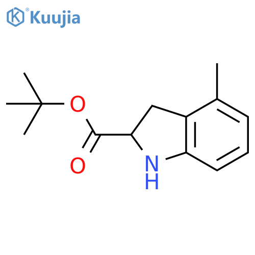 1H-Indole-2-carboxylic acid, 2,3-dihydro-4-methyl-, 1,1-dimethylethyl ester structure