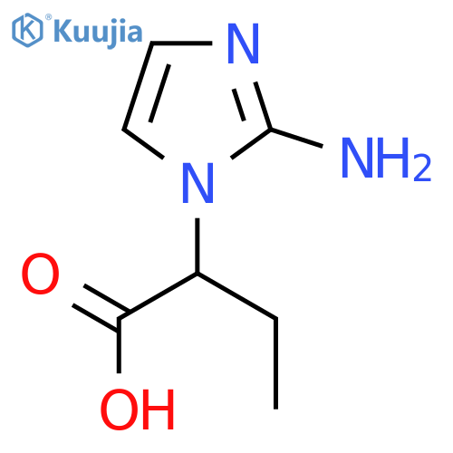 2-(2-amino-1H-imidazol-1-yl)butanoic acid structure