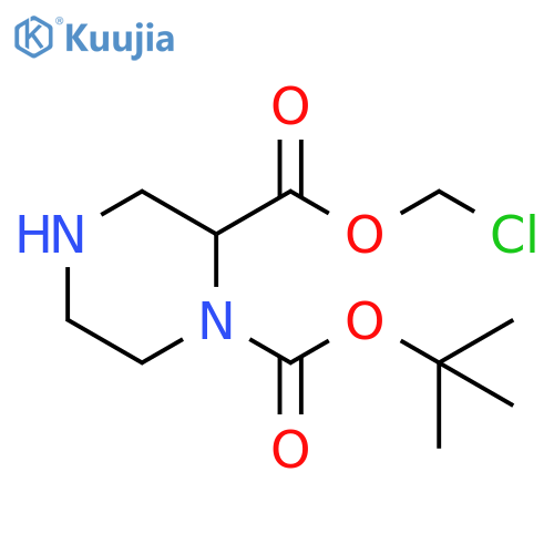 1,2-Piperazinedicarboxylic acid, 2-(chloromethyl) 1-(1,1-dimethylethyl) ester structure