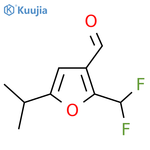 2-(Difluoromethyl)-5-(propan-2-yl)furan-3-carbaldehyde structure
