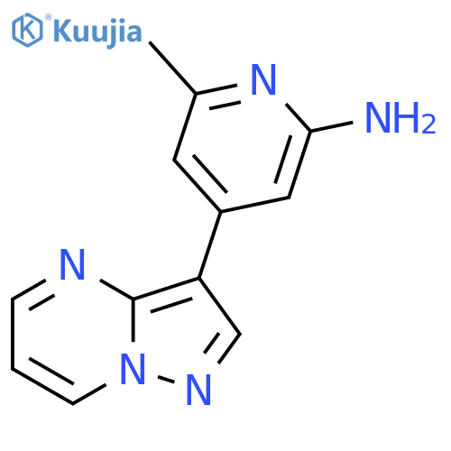 6-Methyl-4-{pyrazolo[1,5-a]pyrimidin-3-yl}pyridin-2-amine structure