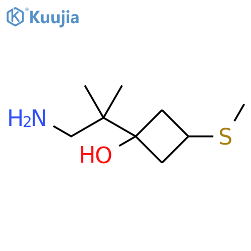 Cyclobutanol, 1-(2-amino-1,1-dimethylethyl)-3-(methylthio)- structure