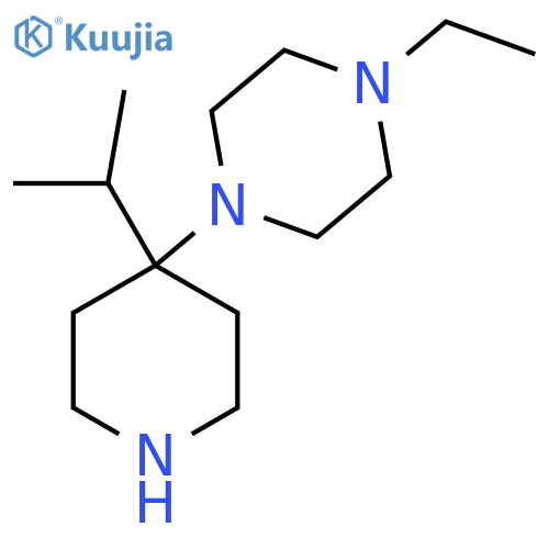 1-Ethyl-4-[4-(propan-2-yl)piperidin-4-yl]piperazine structure
