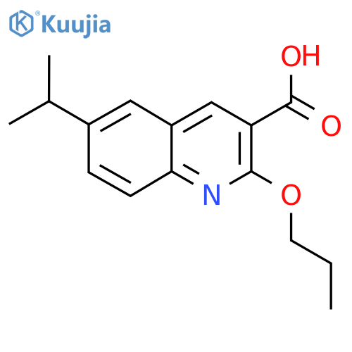 6-(Propan-2-yl)-2-propoxyquinoline-3-carboxylic acid structure