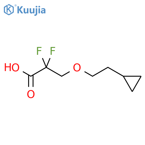 3-(2-Cyclopropylethoxy)-2,2-difluoropropanoic acid structure