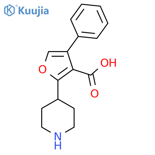 4-phenyl-2-(piperidin-4-yl)furan-3-carboxylic acid structure
