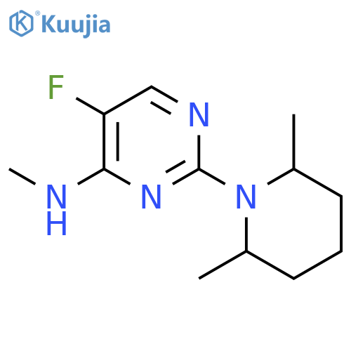 2-(2,6-dimethylpiperidin-1-yl)-5-fluoro-N-methylpyrimidin-4-amine structure