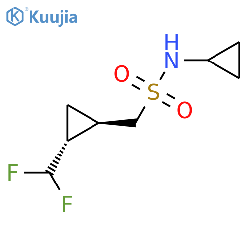 rac-N-cyclopropyl-1-(1R,2R)-2-(difluoromethyl)cyclopropylmethanesulfonamide structure
