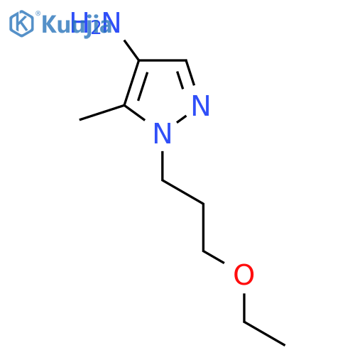 1-(3-ethoxypropyl)-5-methyl-1H-pyrazol-4-amine structure