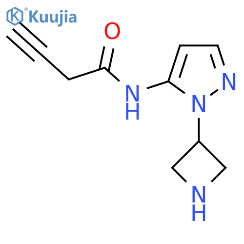 N-1-(azetidin-3-yl)-1H-pyrazol-5-ylbut-3-ynamide structure