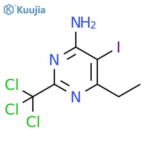 4-Pyrimidinamine, 6-ethyl-5-iodo-2-(trichloromethyl)- structure