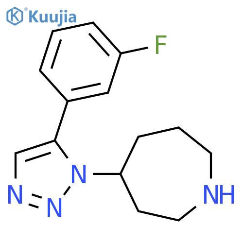 4-[5-(3-fluorophenyl)-1H-1,2,3-triazol-1-yl]azepane structure