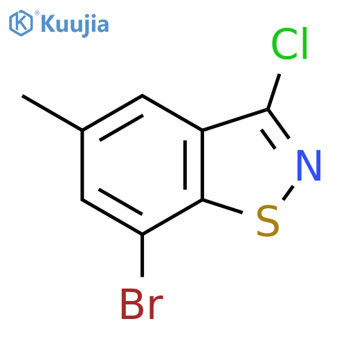 7-Bromo-3-chloro-5-methyl-1,2-benzothiazole structure