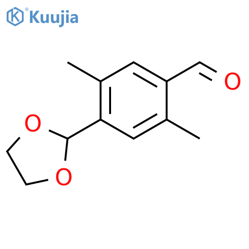 4-(1,3-dioxolan-2-yl)-2,5-dimethylbenzaldehyde structure