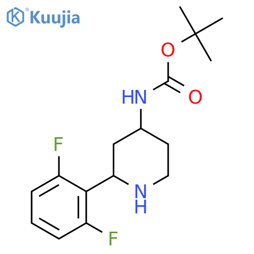 tert-butyl N-[2-(2,6-difluorophenyl)piperidin-4-yl]carbamate structure