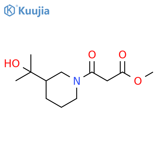 1-Piperidinepropanoic acid, 3-(1-hydroxy-1-methylethyl)-β-oxo-, methyl ester structure