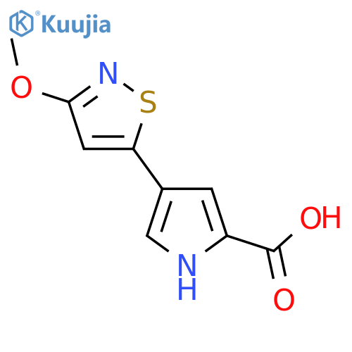 4-(3-methoxy-1,2-thiazol-5-yl)-1H-pyrrole-2-carboxylic acid structure