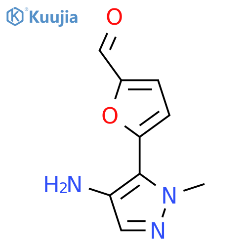 5-(4-amino-1-methyl-1H-pyrazol-5-yl)furan-2-carbaldehyde structure